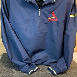 St.Louis Cardinals Casual Large 1/4 Zip Up Long Sleeve Pullover Jacket